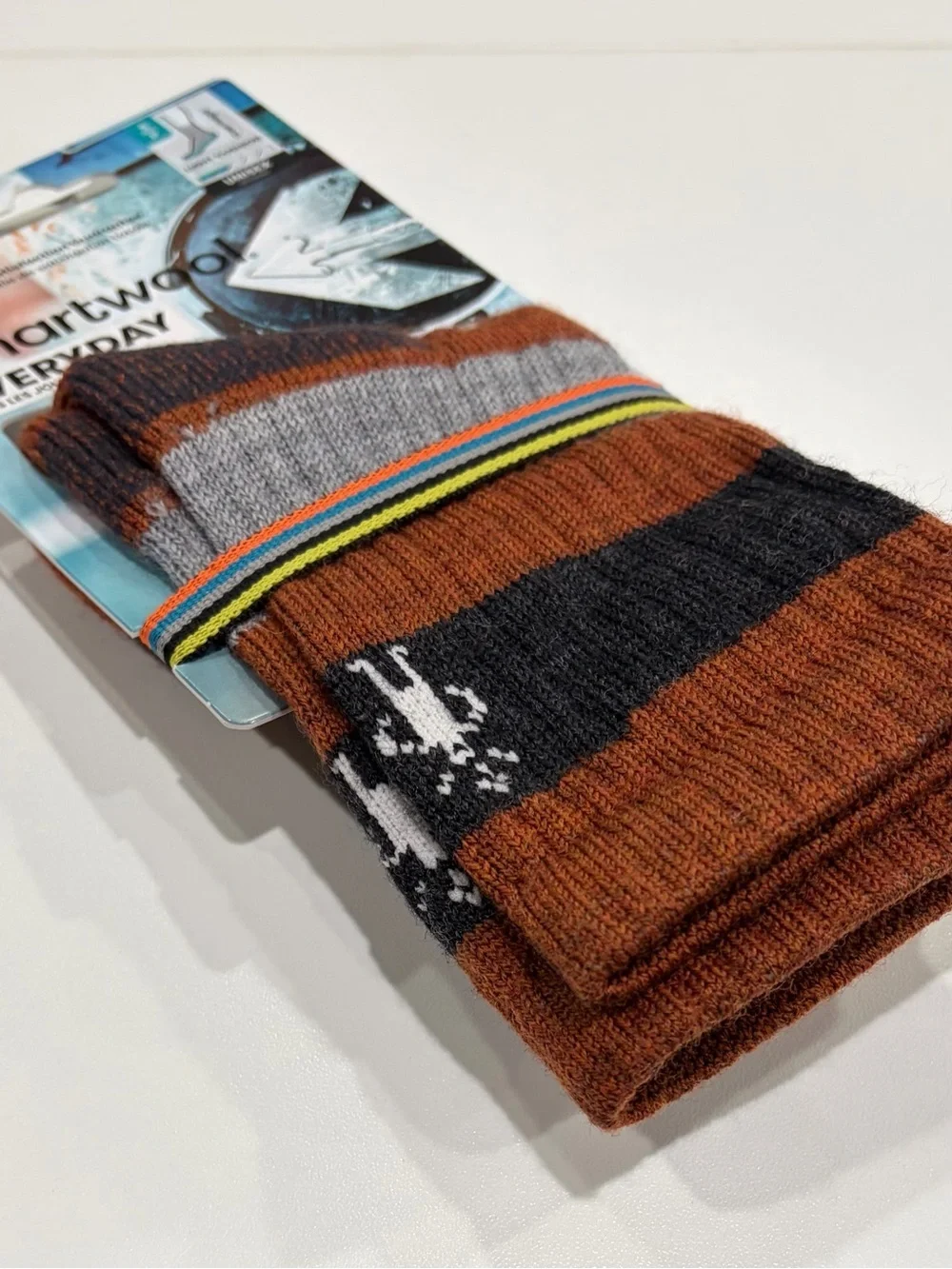 SmartWool Men's Small Everyday Barnsley Sweater Socks Picante NWT Stripes Red